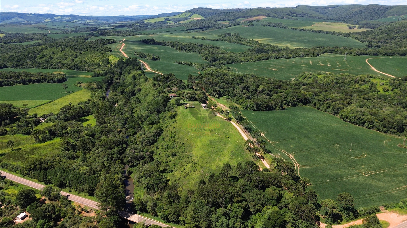Vista aérea da fazenda